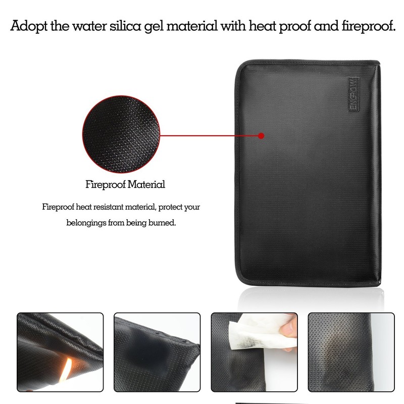 Fireproof File Organiser Expanding File Folder A4 Size 3 Pockets