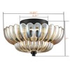 HYDELITE Modern Black Flush Mount Ceiling Light 3-Light Close to