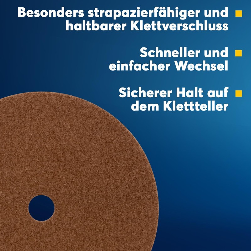 Dia-Dry Professional Diamond Sanding Pad, Ø 125 mm, Velcro Attachment,