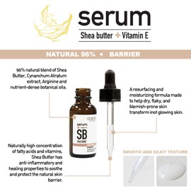 Clara's New York Barrier Shea Butter Facial Serum Moisturising and Healing Effects, For All Skin Types, 30 ml