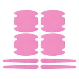 RATCHROLL 1 Set Universal Door Handle Sticker Anti-Scratches 83x90mm Auto Door Handle Protective Film Pink