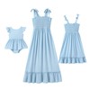 IFFEI Mommy and Me Dresses Summer Matching Outfits Spaghetti Strap