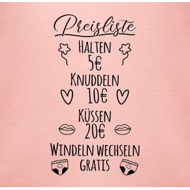 Shirtracer - Body Boy Girl - Sayings - Price List Baby - Black, 1 baby pink