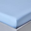 HOMESCAPES Light Blue Deep Fitted Sheet (12”) Single 400 Thread