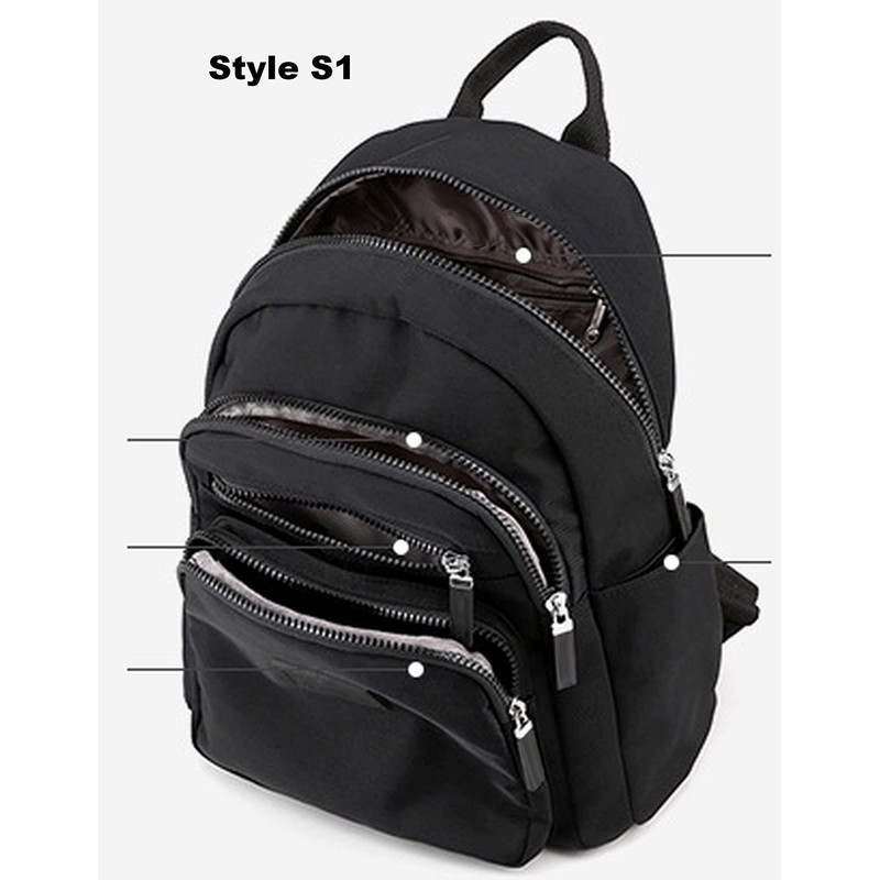 GFM® Waterproof Womens Nylon Backpack Rucksack - Holidays, Travel, Casual