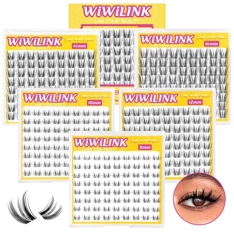 Freya Lash Clusters, 10mm Natural Wispy D Curl Individual Lashes