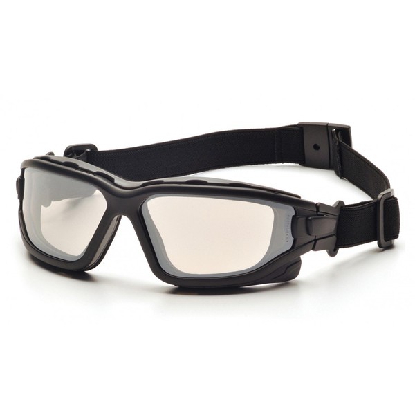 (12 Pair) Pyramex I-Force Glasses Slim Black Strap-Temples/Indoor-Outdoor Mirror Anti-Fog Lens (SB7080SDNT)