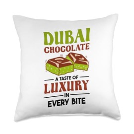 Dubai Chocolate Throw Pillow
