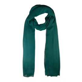WESTEND CHOICE Crepe Chiffon Scarf Ladies Neck Wrap Women Scarves Crinkle Chiffon Scarf Stole Shawl women's scarves & wraps 150x47 cm (Dark green)
