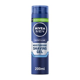 NIVEA Men Protect & Care Moisturising Shaving Gel (200ml), Protective Shaving Gel with Moisturiser, Men's Shave Gel Enriched with Aloe Vera & Pro-Vitamin B5