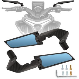 XINGWU Motorcycle Mirrors Adjustable Rotating Anti glare Rear View Mirror Stealth Wind Wing Side Mirror for Z900 Z400 Z650 1290 MT07 MT09 Super Duke 1290 200 390 690 790 Duke GSX Street Bike
