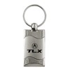 Au-TOMOTIVE GOLD Rectangular Wave Key Ring for Acura TLX (Silver)