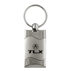 Au-TOMOTIVE GOLD Rectangular Wave Key Ring for Acura TLX (Silver)