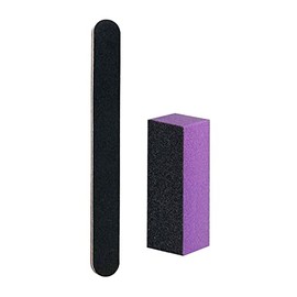 Lima de uñas y bloque pulidor, kits de herramientas de manicura profesionales, grano 100/180, lima de pedicura de uñas negra y lima de lijado