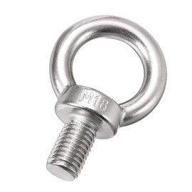 Sourcingmap Lifting Eye Bolt M18 x 30mm Male Thread 304 Stainless Steel for Hanging, Pack of 1