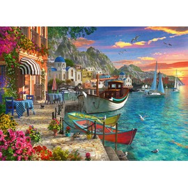 Ravensburger Grandiose Greece Jigsaw Puzzle | 1000 Piece Delight for Adults | Unique & Perfectly Fitting Pieces | Softclick Technology | Anti-Glare & Premium Quality