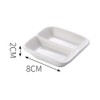 esowemsn 2PCS 3inch White Ceramic Serving Platter Rectangular 2 Compartment
