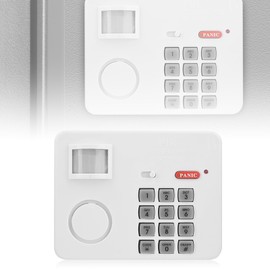 Motion Sensor Alarm, PIR Security Keypad Emergency Siren, Password Home Security Keypad Remote Infrared Detectors, for Front Door, Back Door, Garage, Shed Outbuildings