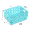 Rocketmyth Plastic Woven Storage Basket, Colorful Storage Basket Plastic, 4
