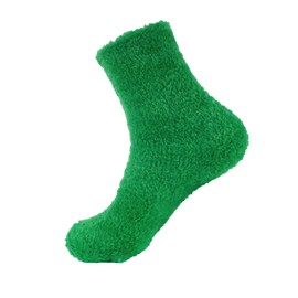 BambooMN Women's Super Soft and Cozy Feather Light Fuzzy Home Socks - Leafy Green - 4 Pair Value Pack - Size 4-10