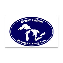 CafePress GREAT LAKES SHARK FREE Rectangle Car Bumper Magnet