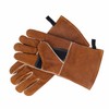 NBLEAGLO Leather Fireplace Gloves Heat Resistant for Mig,Tig welding,Stick,Forge,BBQ,Grill, Wood