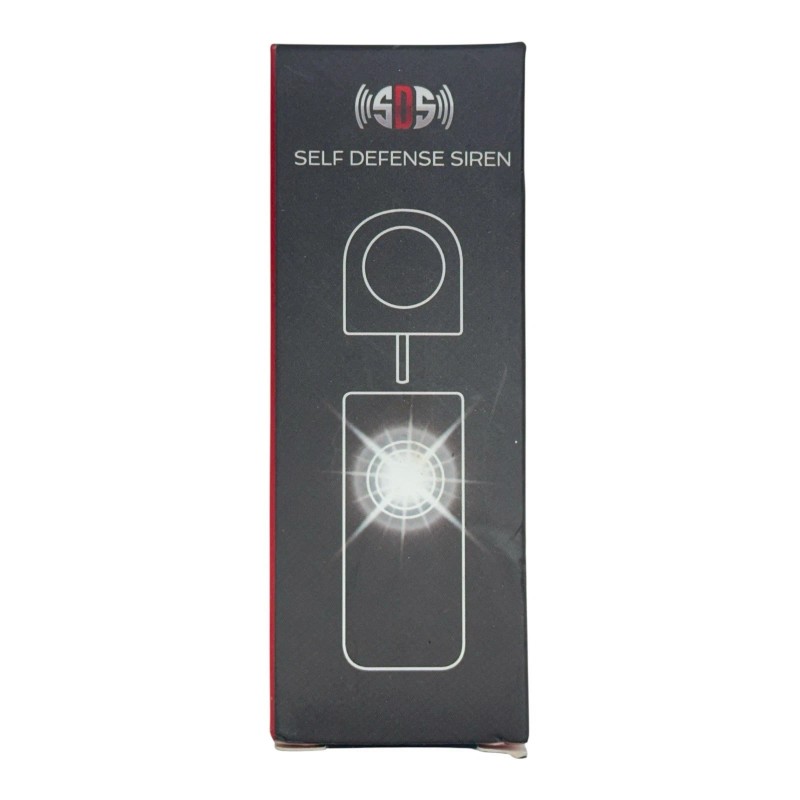 SOS Personal Safety Loud Alarm Keychain, Bright LED Light, Self