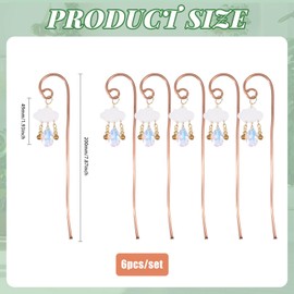 CHGCRAFT 6Pcs Copper Garden Marker Pendant Style Acrylic Plant Labels Reusable Planting Gardening Markers for Marking Plants, Vegetables, Herbaceous Plants, Seedlings, Flowers