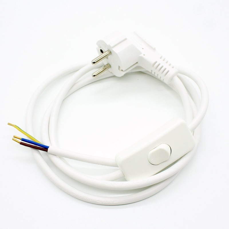 Cable White 3 m 3G 0.75 mm² with Cord Intermediate