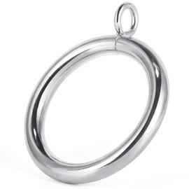 Generic Thick Metal Curtain Rings,1.5-Inch Inner Diameter, 0.24-Inch Wire Diameter Fit up 1.2-inch Rod (Satin Nickel-40pcs)