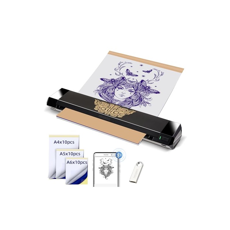ORGBRO Tattoo Stencil Printer, X8 Thermal Tattoo Transfer Printer with