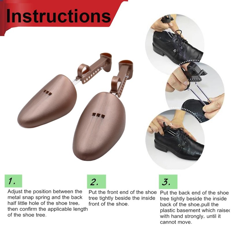 EchoDone 10 Pairs Practical Adjustable Length Men Shoe Tree Shoe