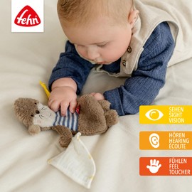 Fehn Crinkle Otter - Activity Raschel Toy for Gripping, Listening, Playing & Making Sounds - Promotes Baby's Senses & Motor Skills - Ideal Companion for Babies and Toddlers from Birth