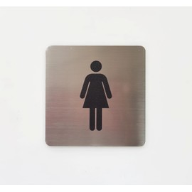 Pandiui23 Aluminium Sticker - Thickness 0.6 mm - Diameter 100 mm - Aluminium (Bad Sign Women)