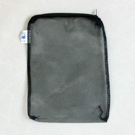 Wave Point 10 pcs 8" x 6" Aquarium Fish Tank Pond Filter Media Mesh Bags Zipper Reusable (Black, Coarse)