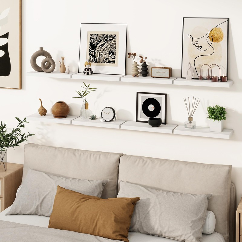Venusmiles Bathroom Floating Shelves for Wall, 15" Wall Mounted Shelves