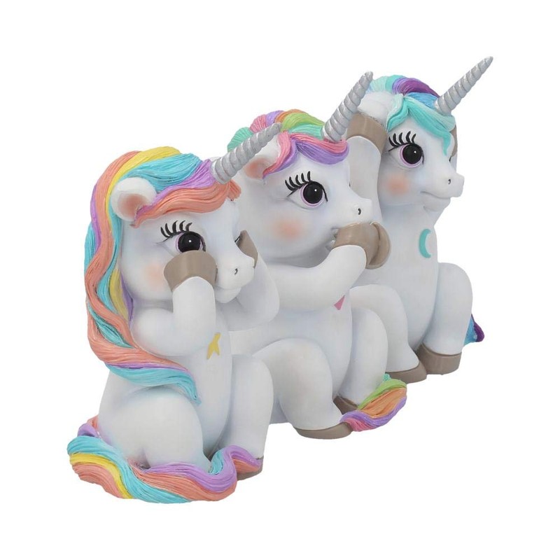 Nemesis Now Three Wise Cutiecorns Ornament Cute Unicorn Figurine Set,