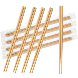 Sugormek 50 Pairs 9.25 inches x 7mm Individually Wrapped Reusable Bamboo Chopsticks,Clean Eco-Friendly Chopsticks for Asian Food
