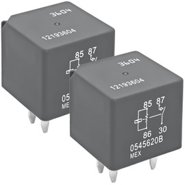 Relay 12193604 3604 (Pack of 2), 4 Pin 12V - Compatible with Chevy GMC GM Buick A/C Compressor Control Fuse Starter Relay