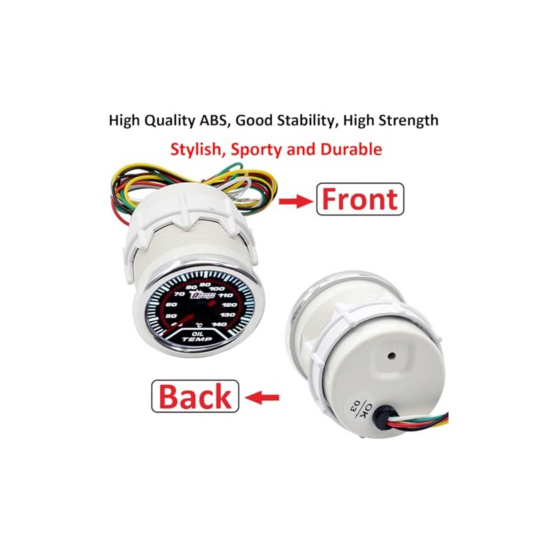 Car Oil Temperature Display 2 Inch 52 mm Oil Temperature