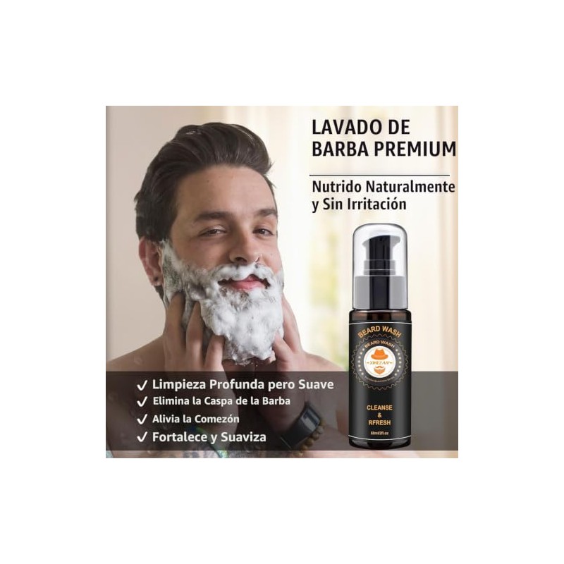 Actualizado barba Grooming Kit w / acondicionador de barba, aceite