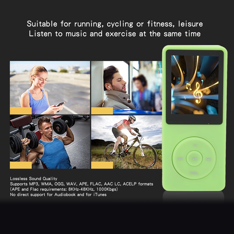 MP3 MP4 Player 1.8in Screen 8GB Memory 64GB Expandable 30