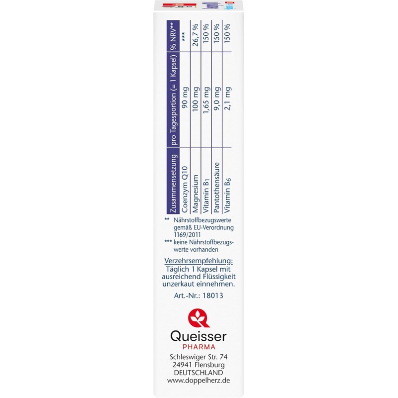 Doppelherz Coenzym Q10 + Magnesium EXTRA – Mit Magnesium als