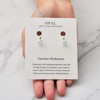 Philip Jones October (White Opal) Birthstone Clip On Earrings Created