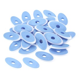 PATIKIL 4.7x2.4cm Erasable Pen Eraser, 30 Pack Oval Hollow Eraser for Art Office Classroom Blue