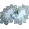Galleria di Giovanni Doilies Silver Gray Lace Set of Two