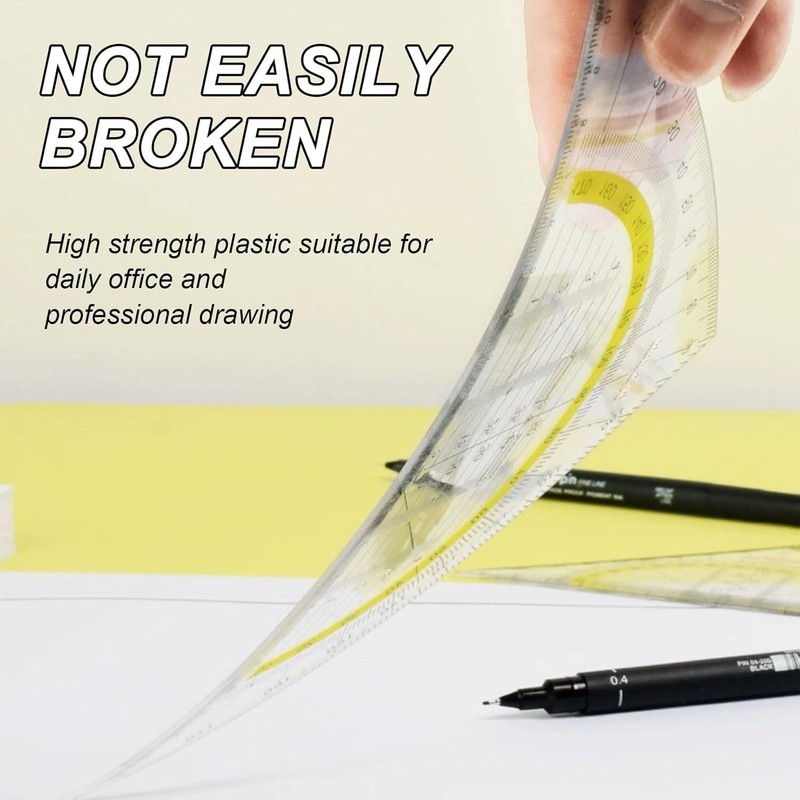 Set Square with Handle, 16 cm Set Square Made of