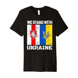 Belarusian Support Ukrainian We Stand With Ukraine Belarus Premium T-Shirt