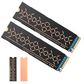 DolDer Graphene Copper Heatsink Thermal Pad with Full Coverage of Graphene Coating for M.2 2280 SSD -2 Pieces
