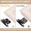 knobelite 20 Pack (10 Pair) 1/2" Overlay (Variable) Cabinet Hinges,